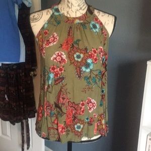 Dillard’s floral green tank